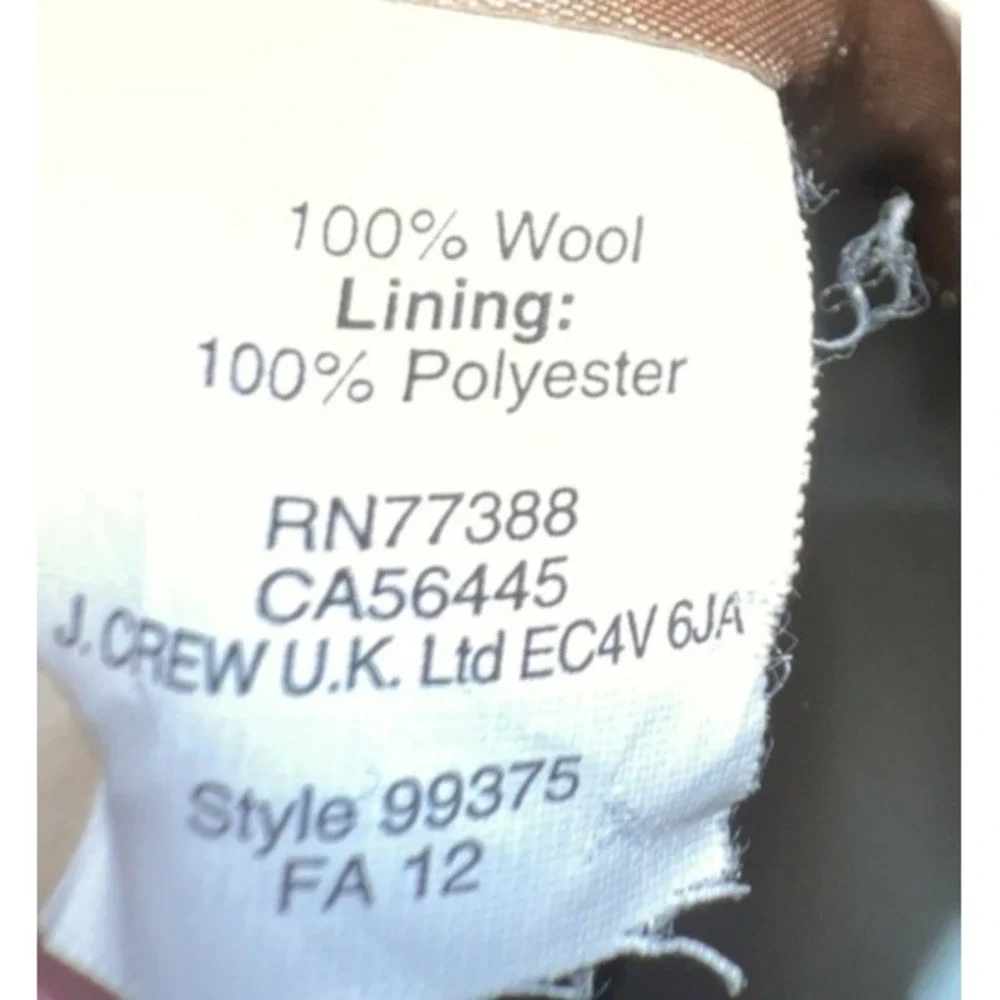 Vintage J.Crew Collection Wool Removable Hood‎ Toggle Coat XXS